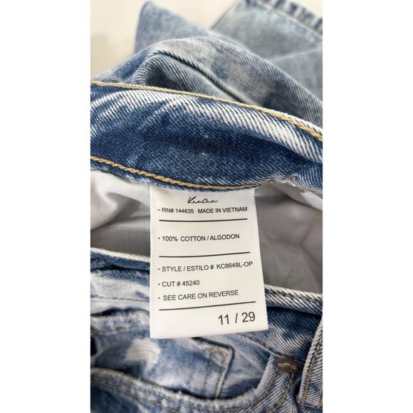 KanCan Kiara Ultra High Rise 90s Button Fly Boyfriend Jeans Womens Size 29 New - Picture 11 of 14